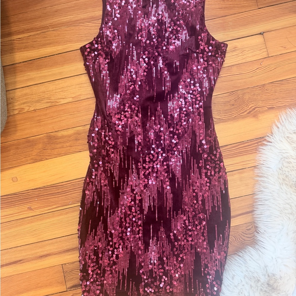 Emerald Sundae Stretch Sequin Dress XS